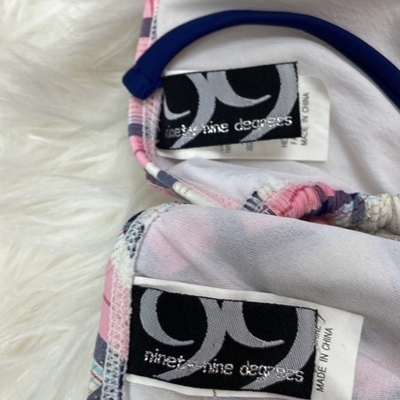 Ninety Nine Degrees Blue and Pink Pad Bikini,Size Large - Picture 12 of 12